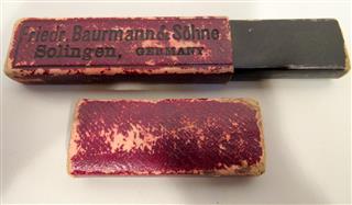 Rare Lot of 2 Antique Straight Razors Orig Boxes Baurmann & Son & Wostenholm